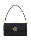 Greenwich Saffiano Medium Shoulder Bag Black - MICHAEL KORS - BALAAN 1