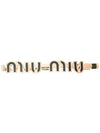 Enamel Metal Hair Clip Gold Black - MIU MIU - BALAAN 2