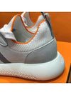 Women s Crew Sneakers H Knit Goatskin White Gray - HERMES - BALAAN 4