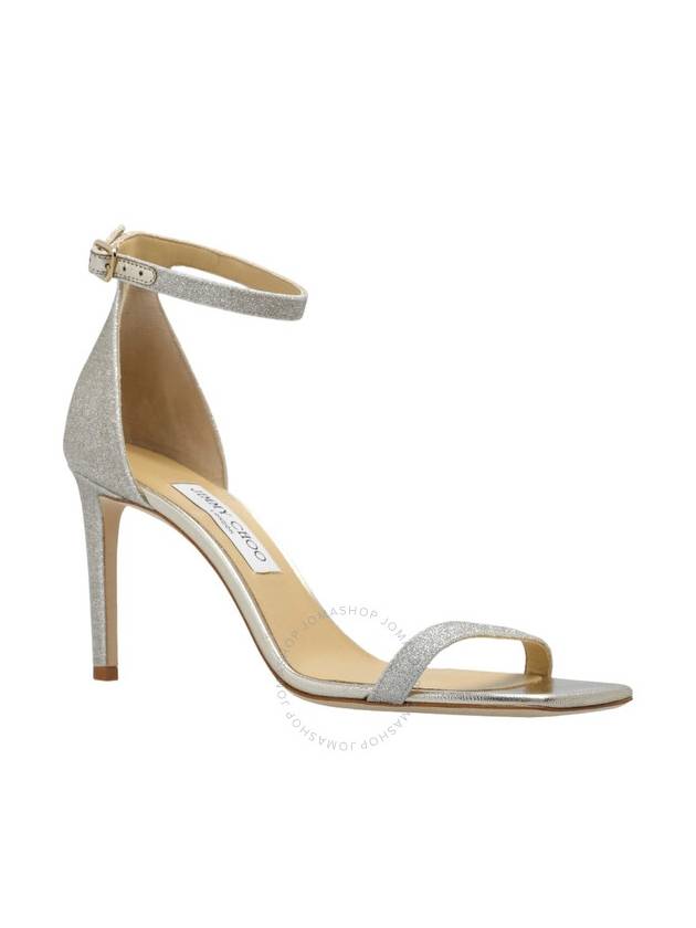 Jimmy Choo Platinum Ice Alva 85 Glitter Sandals, Brand Size 37 ( US Size 7 ) - JIMMY CHOO - BALAAN 2