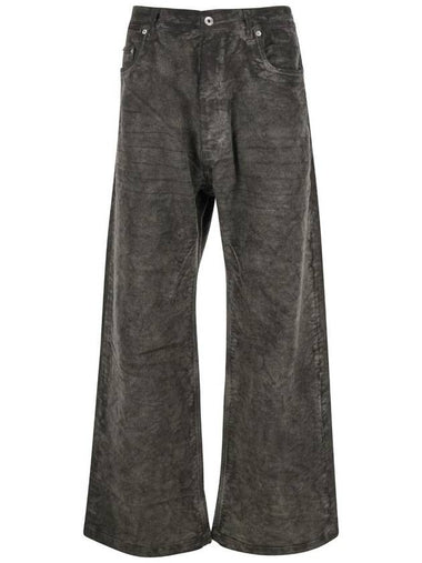 'Geth' Grey Jeans With Wide Leg And Washed Effect In Denim Man - RICK OWENS - BALAAN 1