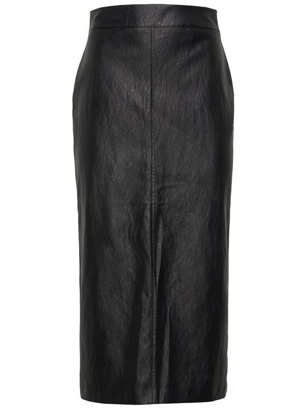 Sage leather skirt - CLAIR DE SAGE - BALAAN 1