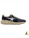 White Star Print Nylon Low Top Sneakers Dark Blue - GOLDEN GOOSE - BALAAN 2