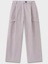 Tencel Cotton Pleates Wide Pants Pink - NOIRER FOR WOMEN - BALAAN 8