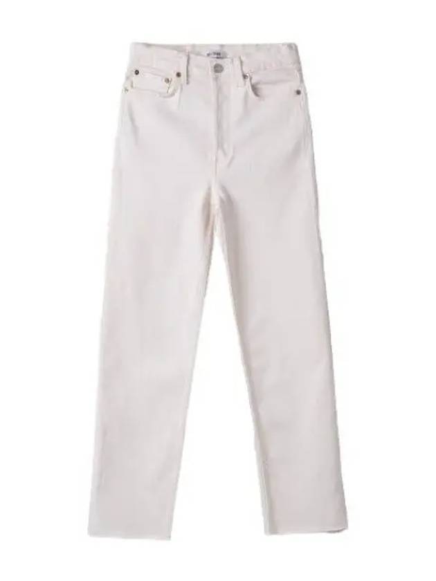 stovepipe denim pants vintage white jeans - RE/DONE - BALAAN 1