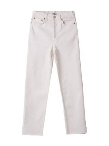 stovepipe denim pants vintage white jeans - RE/DONE - BALAAN 1