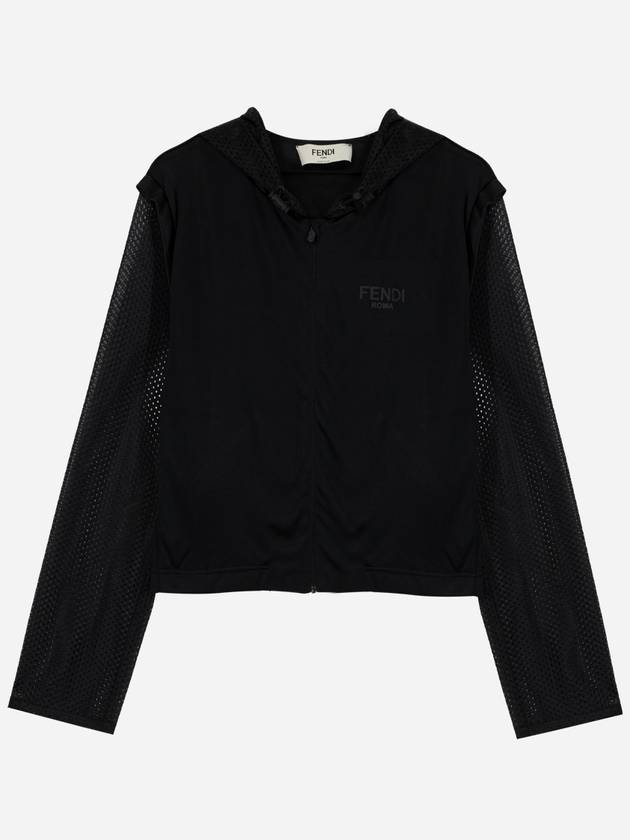 Acetate Hooded Jacket  Black - FENDI - BALAAN 2