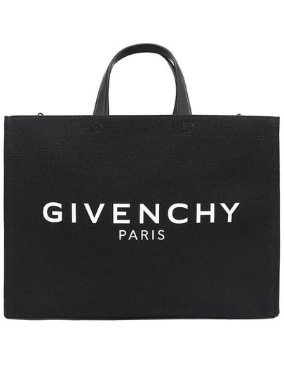 Canvas G Medium Tote Bag Black - GIVENCHY - BALAAN 2