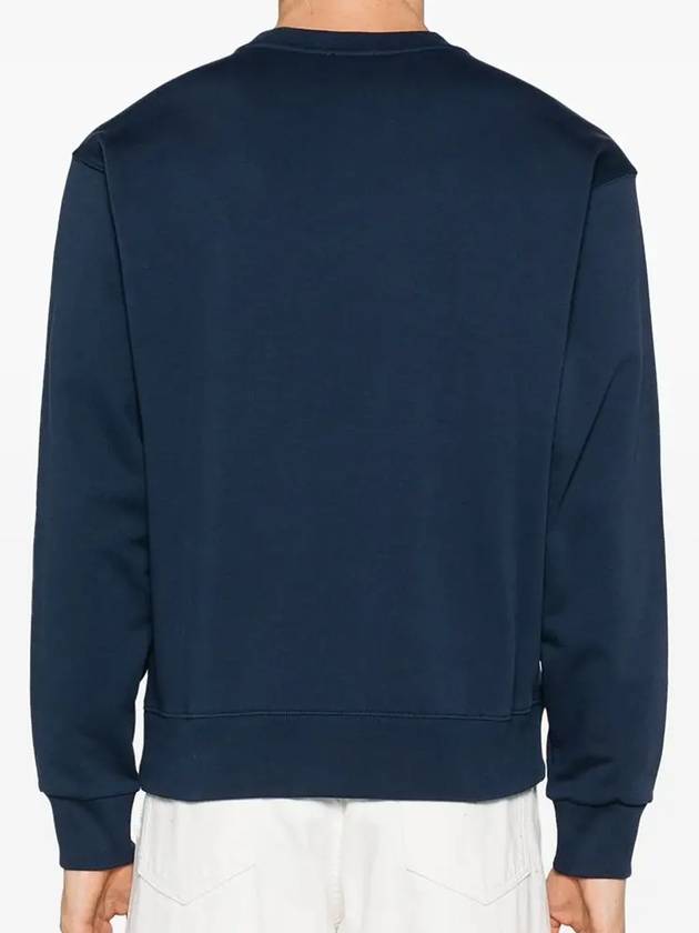 Drawn Varsity Embroidered Cotton Sweatshirt Navy - KENZO - BALAAN 3