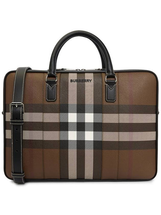 Check Briefcase Dark Birch Brown - BURBERRY - BALAAN 2