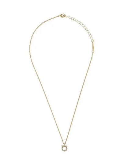 Gancini Crystal Necklace Gold - SALVATORE FERRAGAMO - BALAAN 2