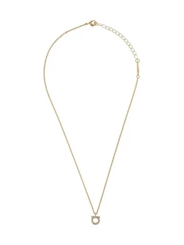 Gancini Crystal Necklace Gold - SALVATORE FERRAGAMO - BALAAN 2