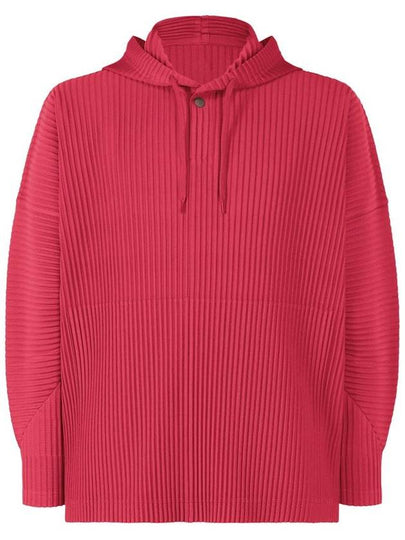 Pleated Hoodie Red - ISSEY MIYAKE - BALAAN 2