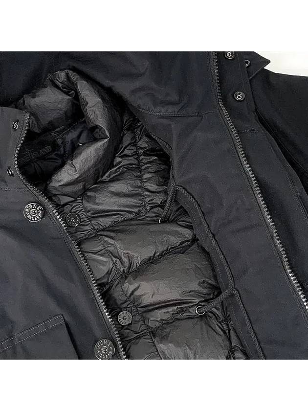 Men's Wappen Patch Ghost Piece Zip-up Jacket Black - STONE ISLAND - BALAAN 8