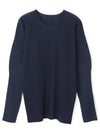 Pleated Long Sleeve T-Shirt Navy - ISSEY MIYAKE - BALAAN 1