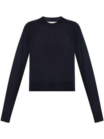 Sweater FKS041 KN0039 430 Free Night Blue - AMI - BALAAN 1