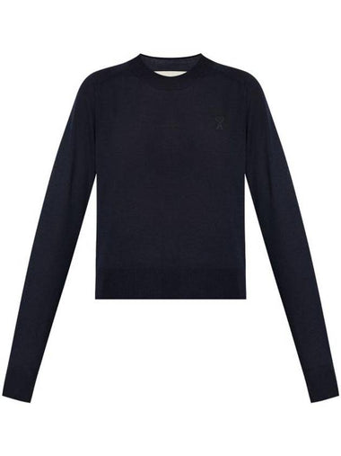 Sweater FKS041 KN0039 430 Free Night Blue - AMI - BALAAN 1