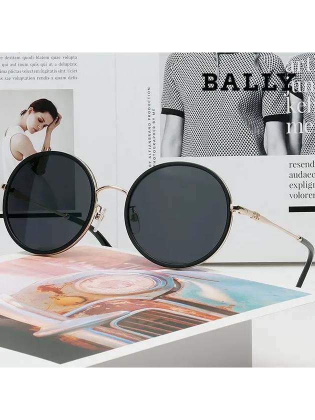 Eyewear Round Overfit Sunglasses Dark Blue - BALLY - BALAAN 3