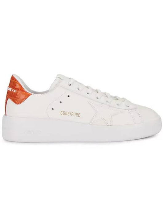 Pure Star Orange Tab Low Top Sneakers White - GOLDEN GOOSE - BALAAN 2