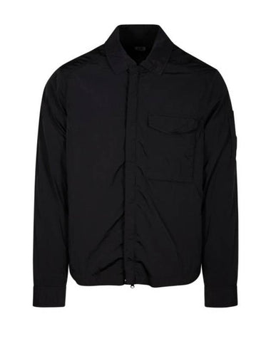 Chrome-R Pocket Over Long Sleeve Shirt Black - CP COMPANY - BALAAN 1