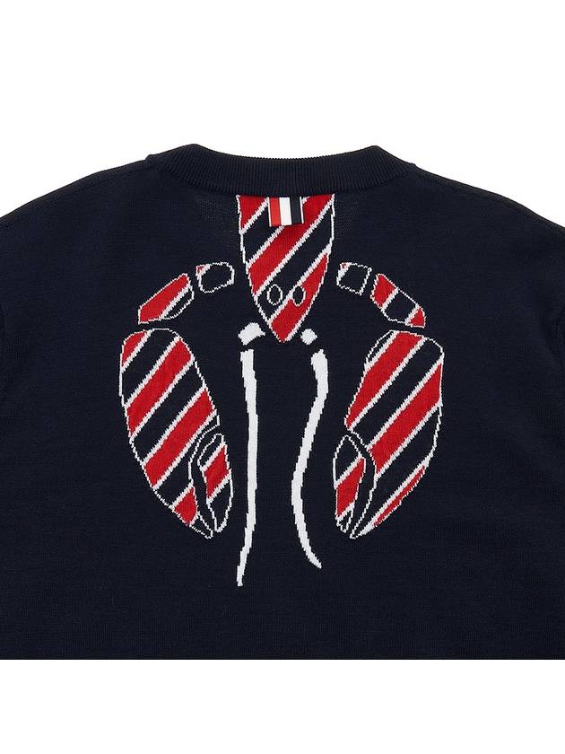 4 Bar Lobster Intarsia Wool Sweatshirt Navy - THOM BROWNE - BALAAN 10