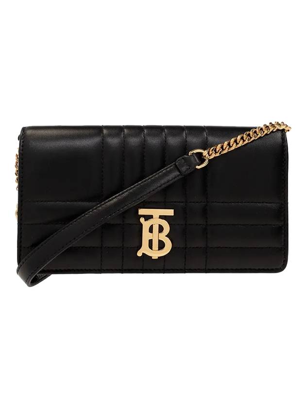 Women's Detachable Strap Quilted Leather Lola Cross Bag Black Light Gold - BURBERRY - BALAAN 1