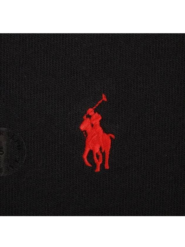 Men's Red Pony Embroidery Short Sleeve T-Shirt Black - POLO RALPH LAUREN - BALAAN 4