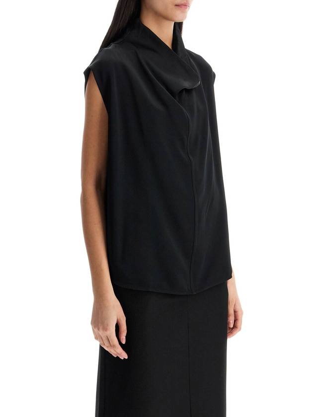 sleeveless black funnel neck top - TOTEME - BALAAN 2