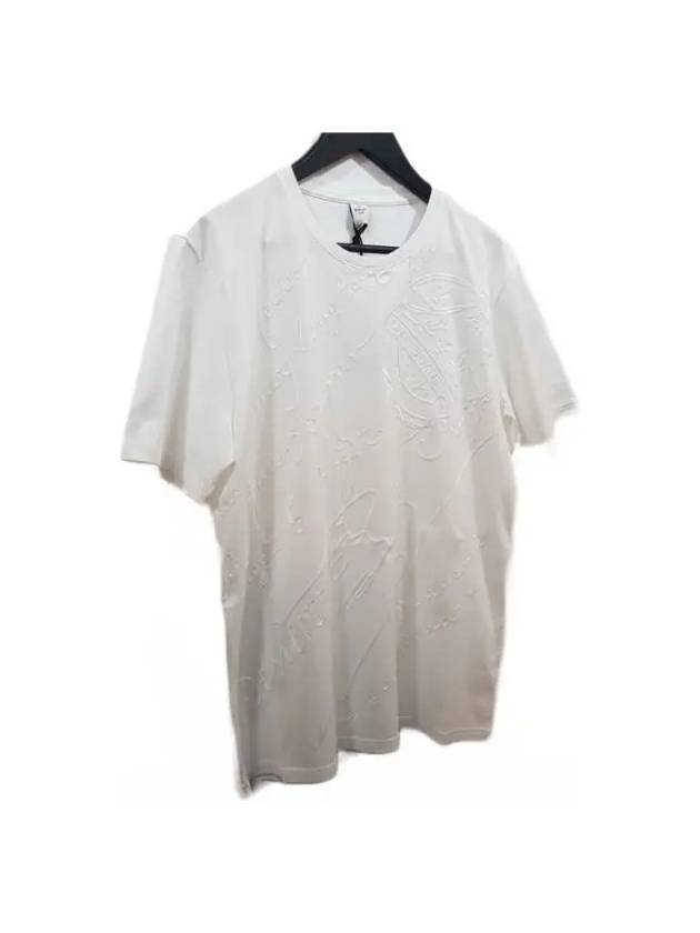 R22JRS75 001 000 Scritto embroidered short sleeve t shirt white Berluti - BERLUTI - BALAAN 2