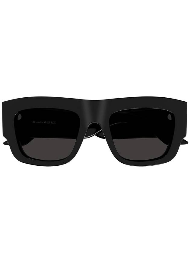 Eyewear Logo Print Square Frame Sunglasses AM0449S - ALEXANDER MCQUEEN - BALAAN 2