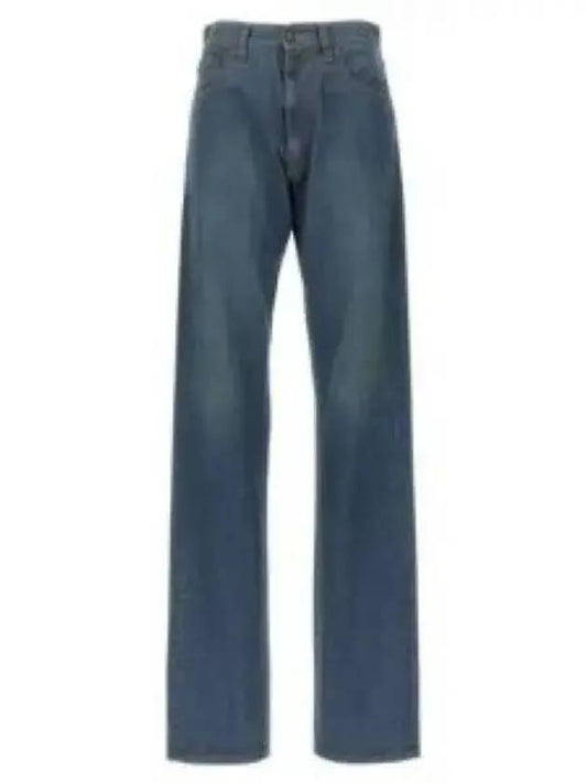 Faded Effect Cotton Straight Jeans Blue - MAISON MARGIELA - BALAAN 2