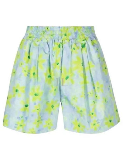 Floral Print Shorts Blue - MARNI - BALAAN 2