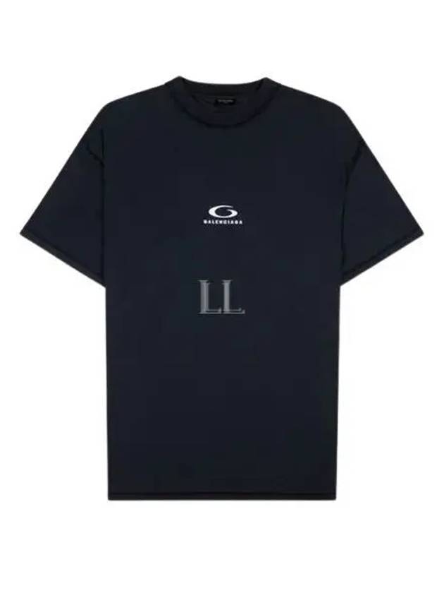 Logo Print Short Sleeve T-Shirt Black - BALENCIAGA - BALAAN 2