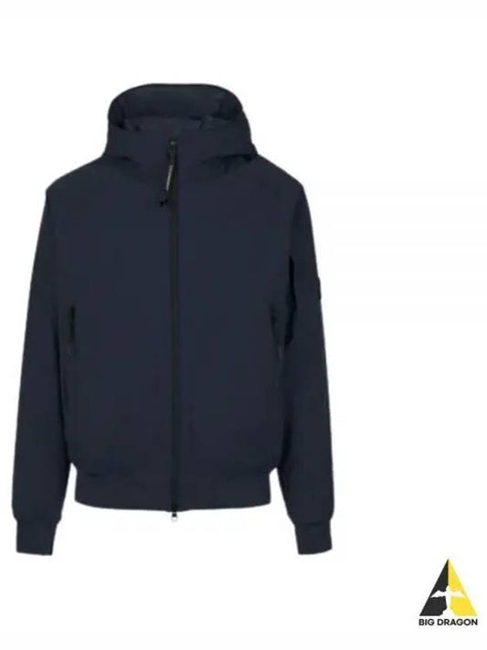 Pro-Tech Ribbed Hooded Jacket Navy - CP COMPANY - BALAAN 2