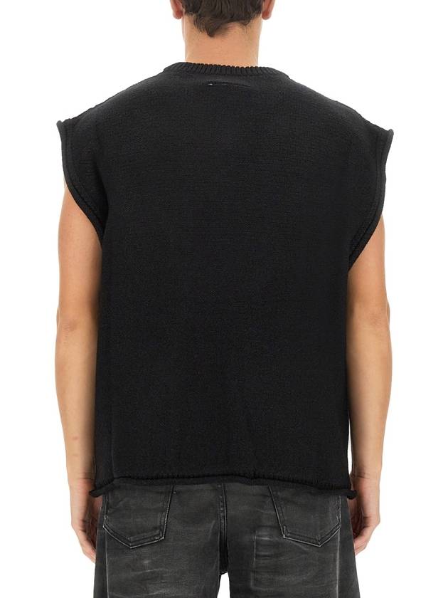 Number V Neck Knit Vest Black - MAISON MARGIELA - BALAAN 4