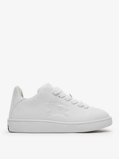 Debossed Logo Leather Low Top Sneakers White - BURBERRY - BALAAN 2