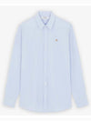 Small Fox Head Patch Classic Long Slevee Shirt Light Blue - MAISON KITSUNE - BALAAN 2