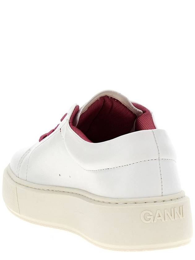 Ganni Shoking Pink Low Top Sneakers - GANNI - BALAAN 3