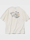 Always cat embroidery short sleeve t shirt cream - CPGN STUDIO - BALAAN 2