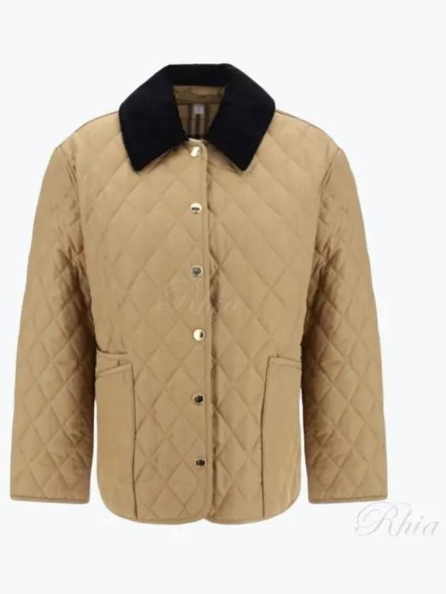 Women's Diamond Quilted Jacket Brown - BURBERRY - BALAAN 2