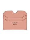 Studios Silver Logo 2-tier Card Wallet Salmon Pink - ACNE STUDIOS - BALAAN 1