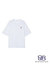 Small Heart Logo Boxy Fit Short Sleeve T-Shirt White - AMI - BALAAN 2