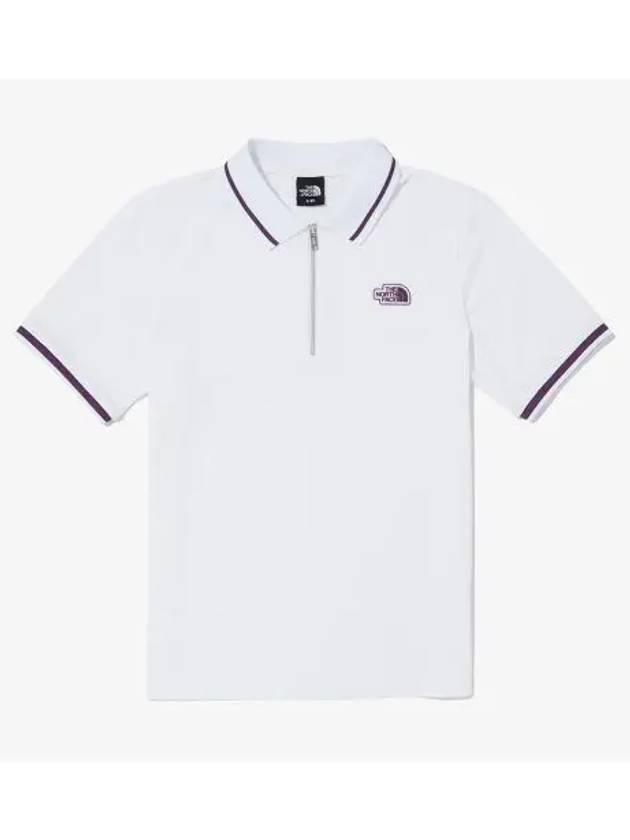 The North Face NT7PQ37B Women s Ice Field Short Sleeve Zip Up Polo - THE NORTH FACE - BALAAN 1