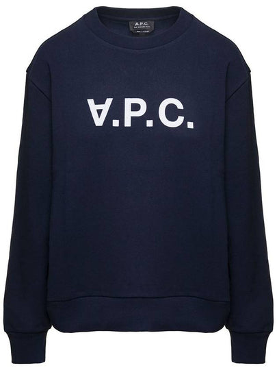 Elisa Logo Print Sweatshirt Navy - A.P.C. - BALAAN 2