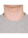 Men's Tonal Cashmere Crew Neck Sweater Champagne - AMI - BALAAN 7