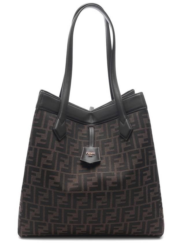 Transformable Tissu FF Jacquard Marron Tote Bag Brown - FENDI - BALAAN 3