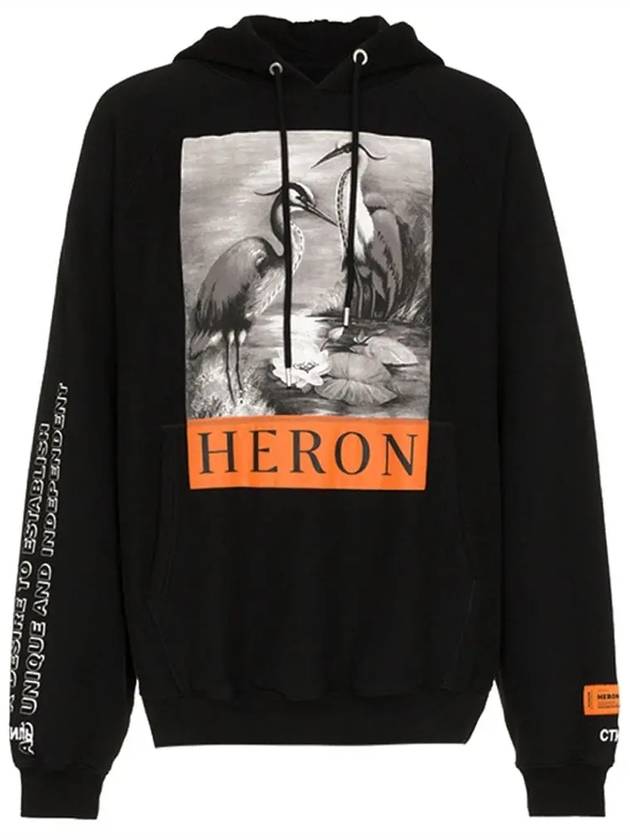 Graphic Printing Hoodie Black - HERON PRESTON - BALAAN 2