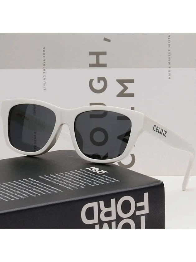 Eyewear Logo Sunglasses White - CELINE - BALAAN 3