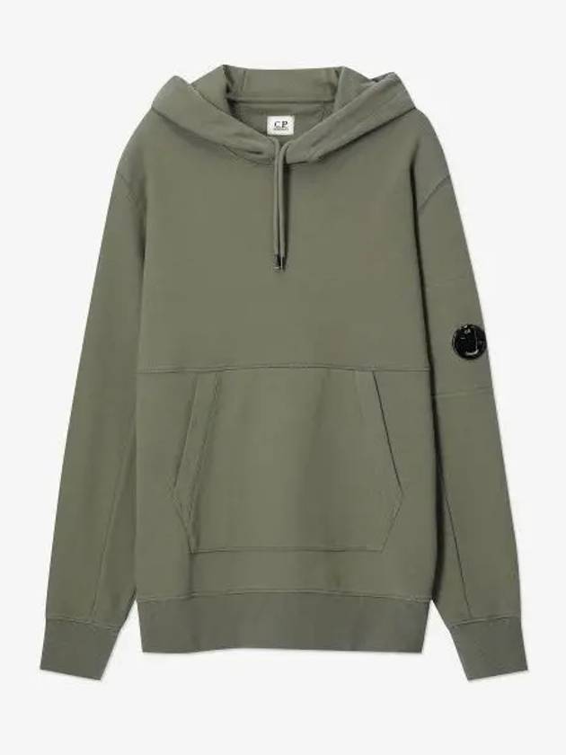 Logo Patch Drawstring Hoodie Green - CP COMPANY - BALAAN 2