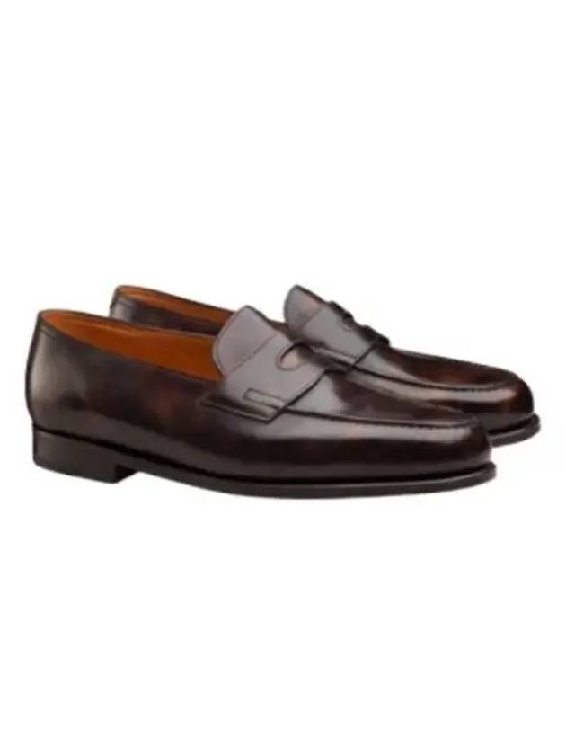 LOPEZ Museum Dark Brown Penny Loafers - JOHN LOBB - BALAAN 1